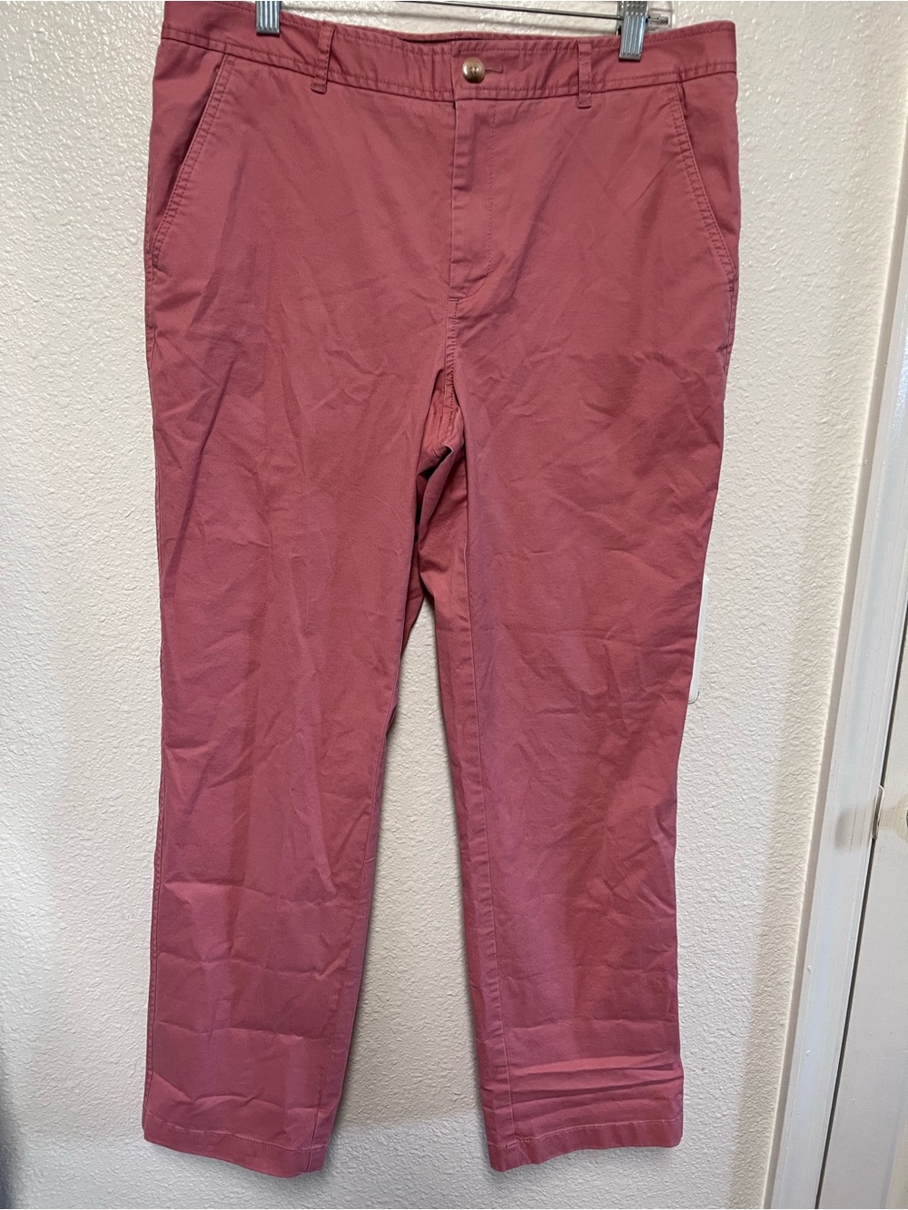 LL Bean Pants Womens 12  Favorite Fit Straight Leg Comfort Stretch Casual Pink